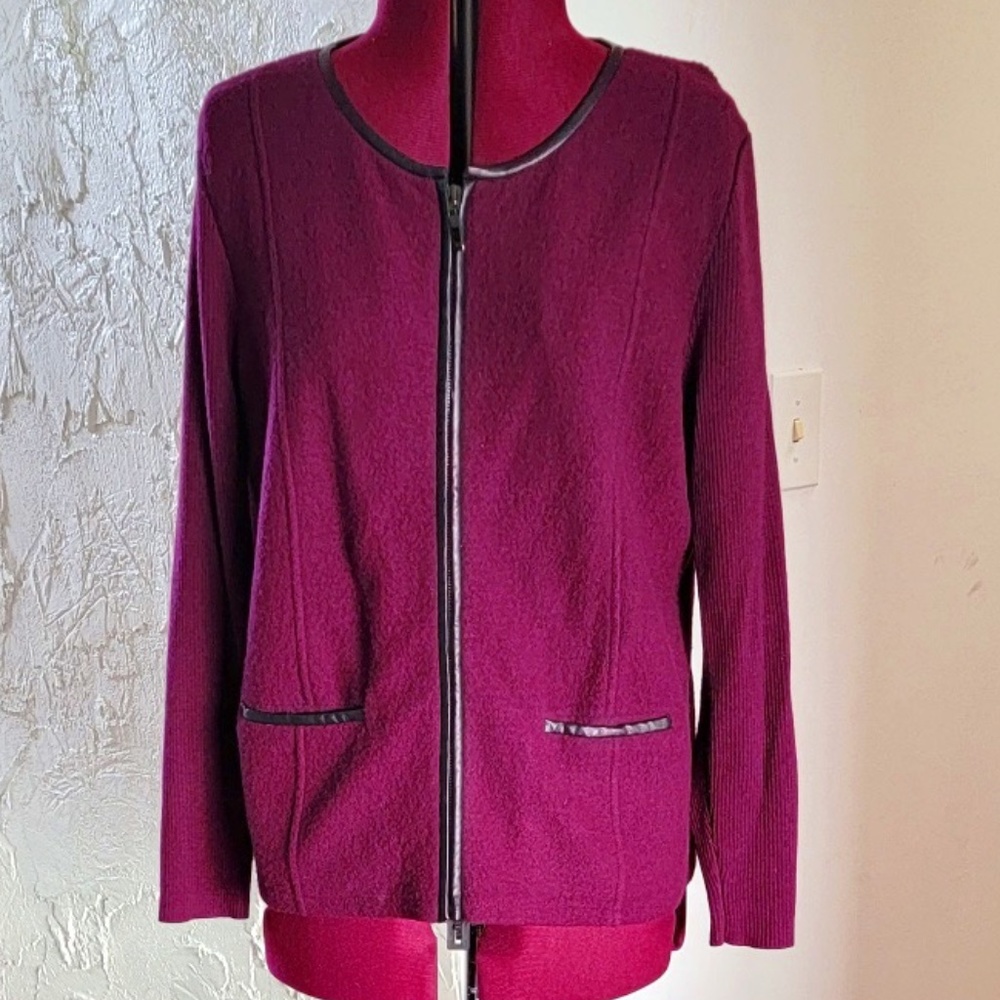 Alfani Plum Sweater Cardigan